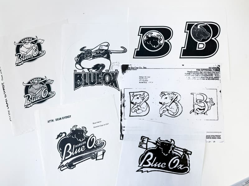 Original Artwork Concepts: Bangor Blue Ox Logo