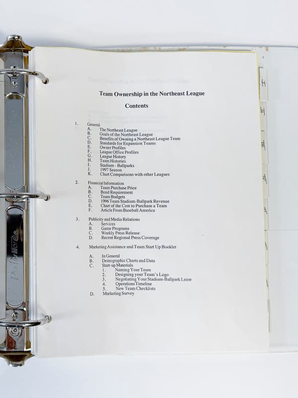 Northeast League Ownership Prospectus