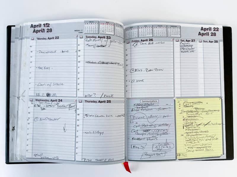 Josh Gordon 1996 Personal Date Book