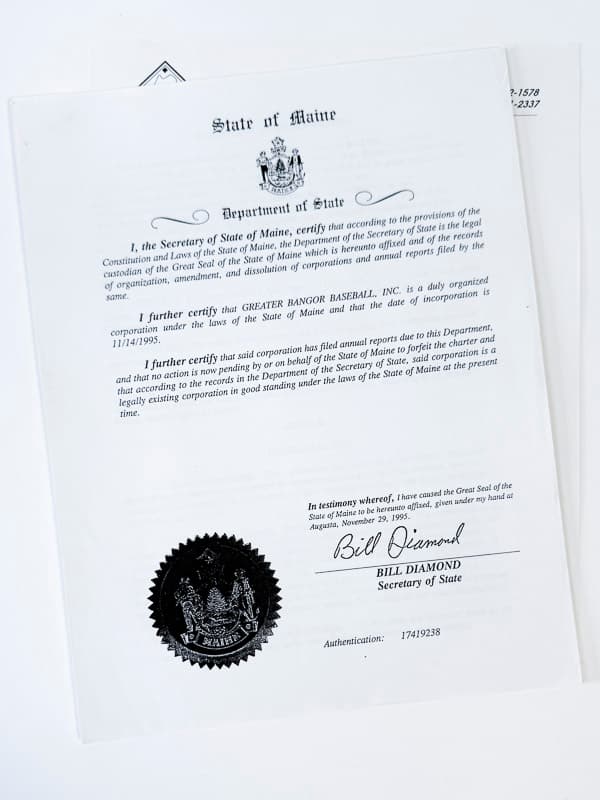 Agreement of Shareholders: Greater Bangor Baseball, Inc.