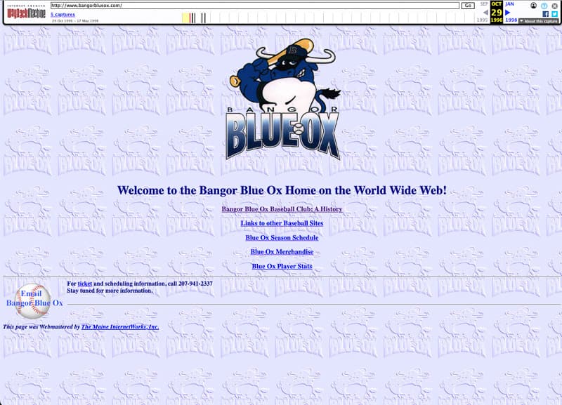 Digital Scans: Original Team Website (Internet Archive)