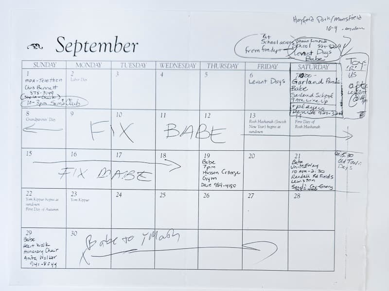 Babe the Blue Ox Mascot Appearance Calendar