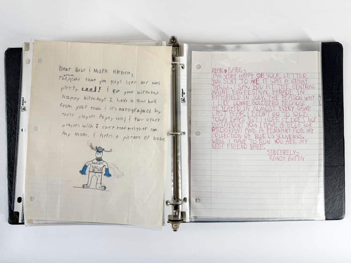 Binder: Kids' Letters to Babe the Blue Ox