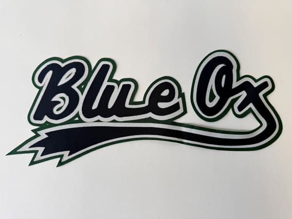 Uncut "Blue Ox" Home Jersey Twill Placard