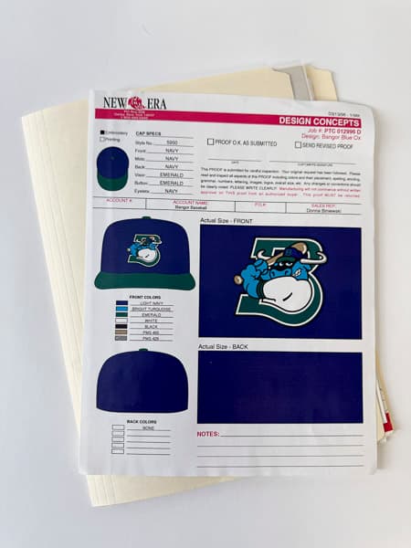 Lot: Uniform & Cap Design Proofs